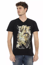 Trussardi Action Black Cotton Men T-Shirt -   -  Trussardi Action.